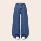 Meisjes Extra Wijde Jeans met Paneelnaad