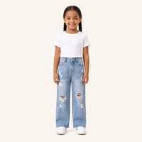 Meisjes Gescheurde Jeans met Wijde Pasvorm