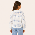 Meisjes Gebreid Vest met Ruche Kraag