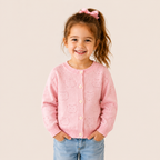 Meisjes Gebreid Vest met Beertjesmotief | 2 kleuren