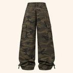 Meisjes Camouflage Cargobroek met Wijde Pijpen