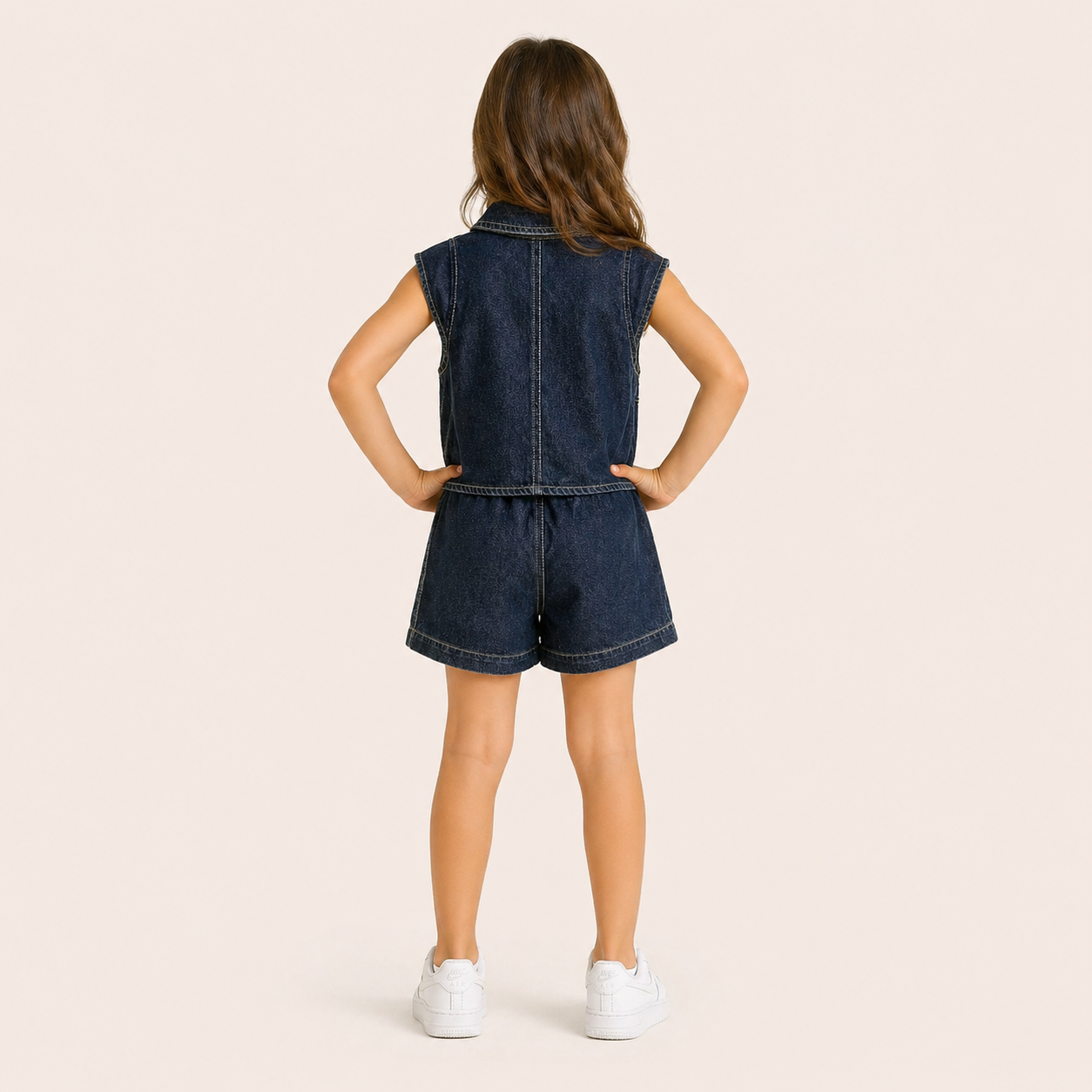 Denim – 2-Delige Meisjes Set met Top en Short
