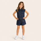 Denim – 2-Delige Meisjes Set met Top en Short