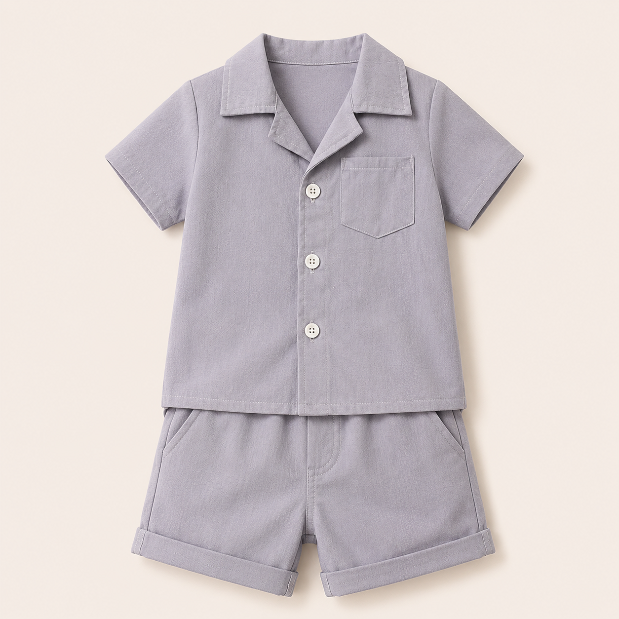 Jongens 2-delige Katoenen Zomerset met Overhemd en Short