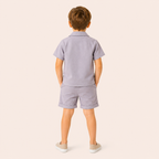 Jongens 2-delige Katoenen Zomerset met Overhemd en Short