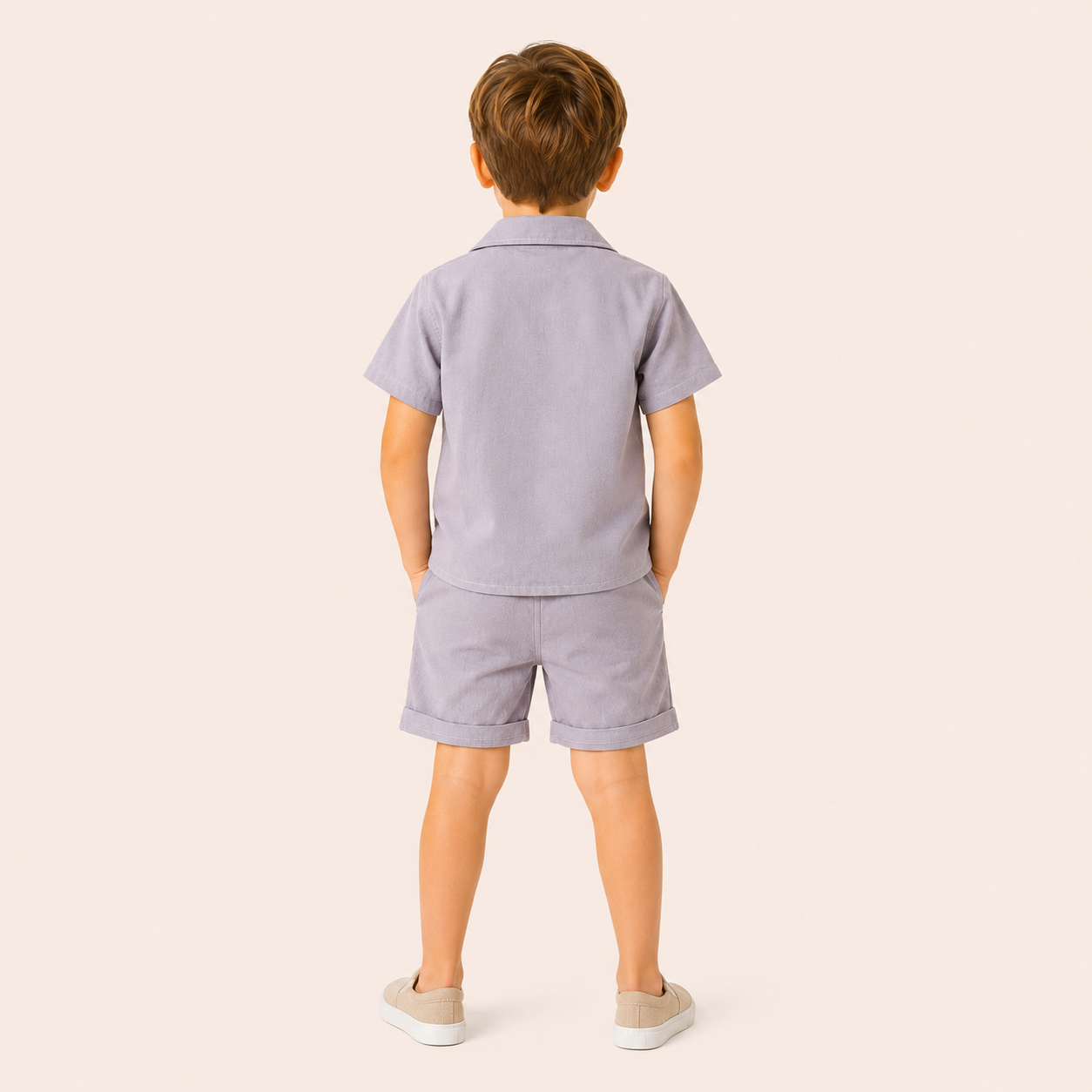 Jongens 2-delige Katoenen Zomerset met Overhemd en Short