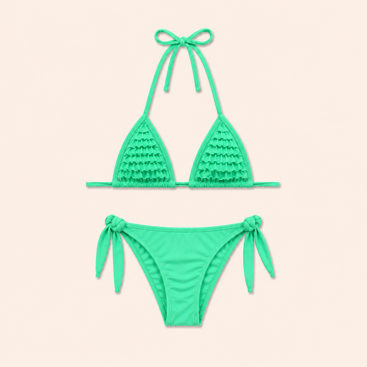 Meisjes bikini set 2-delig – vrolijke kleur met strik