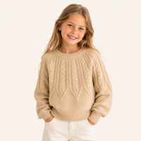 Meisjes Basic Trui met Ronde Hals | 3 kleuren