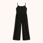 Meisjes jumpsuit zomer – spaghetti bandjes & wijde pijpen