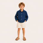 Jongens Denim Overshirt met Apenlogo