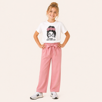 Meisjes 2-delige zomerset met cartoonprint