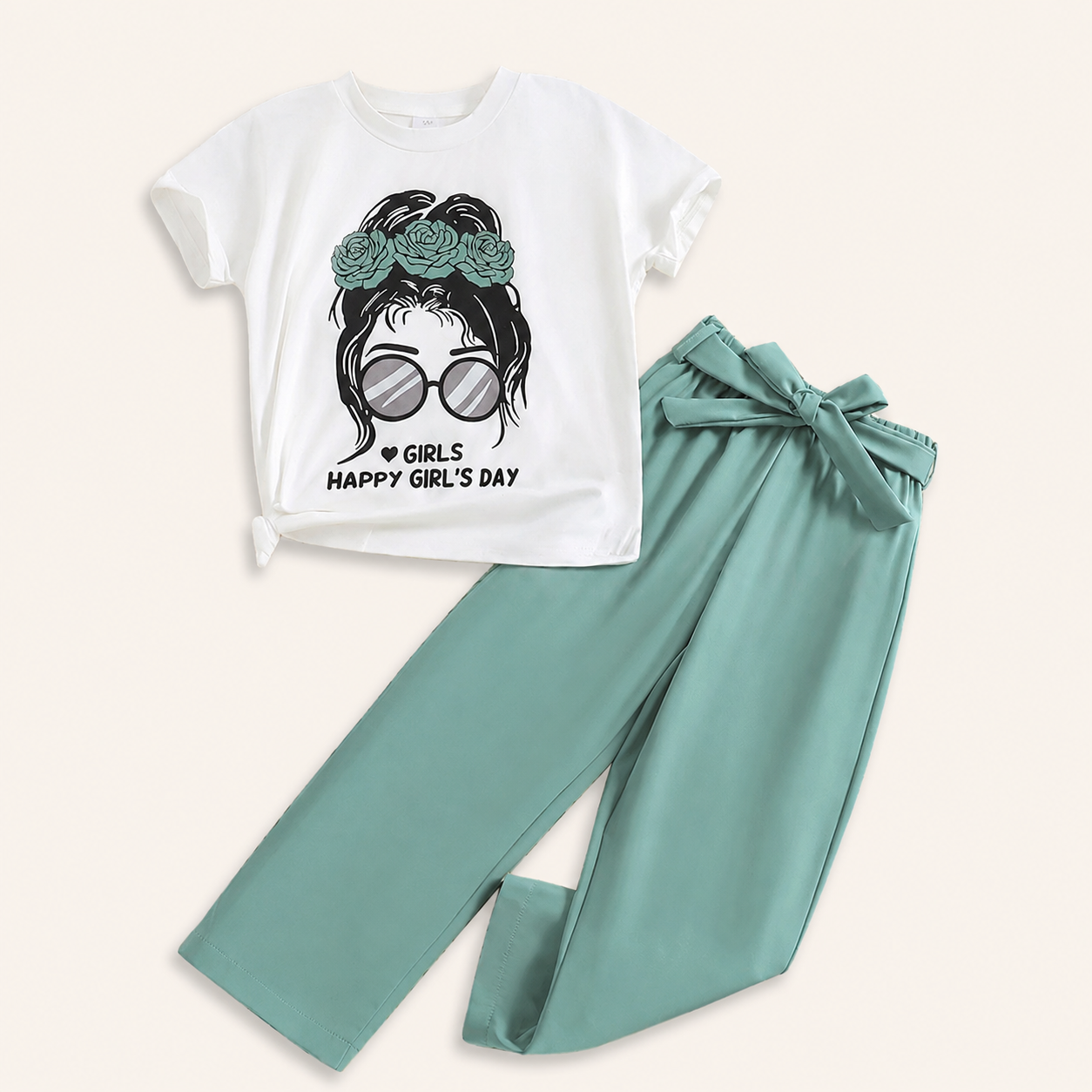 Speels & Comfortabel -2-Delige Meisjes Set met Cartoonprint
