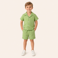 Jongens 2-delige Katoenen Zomerset met Overhemd en Short