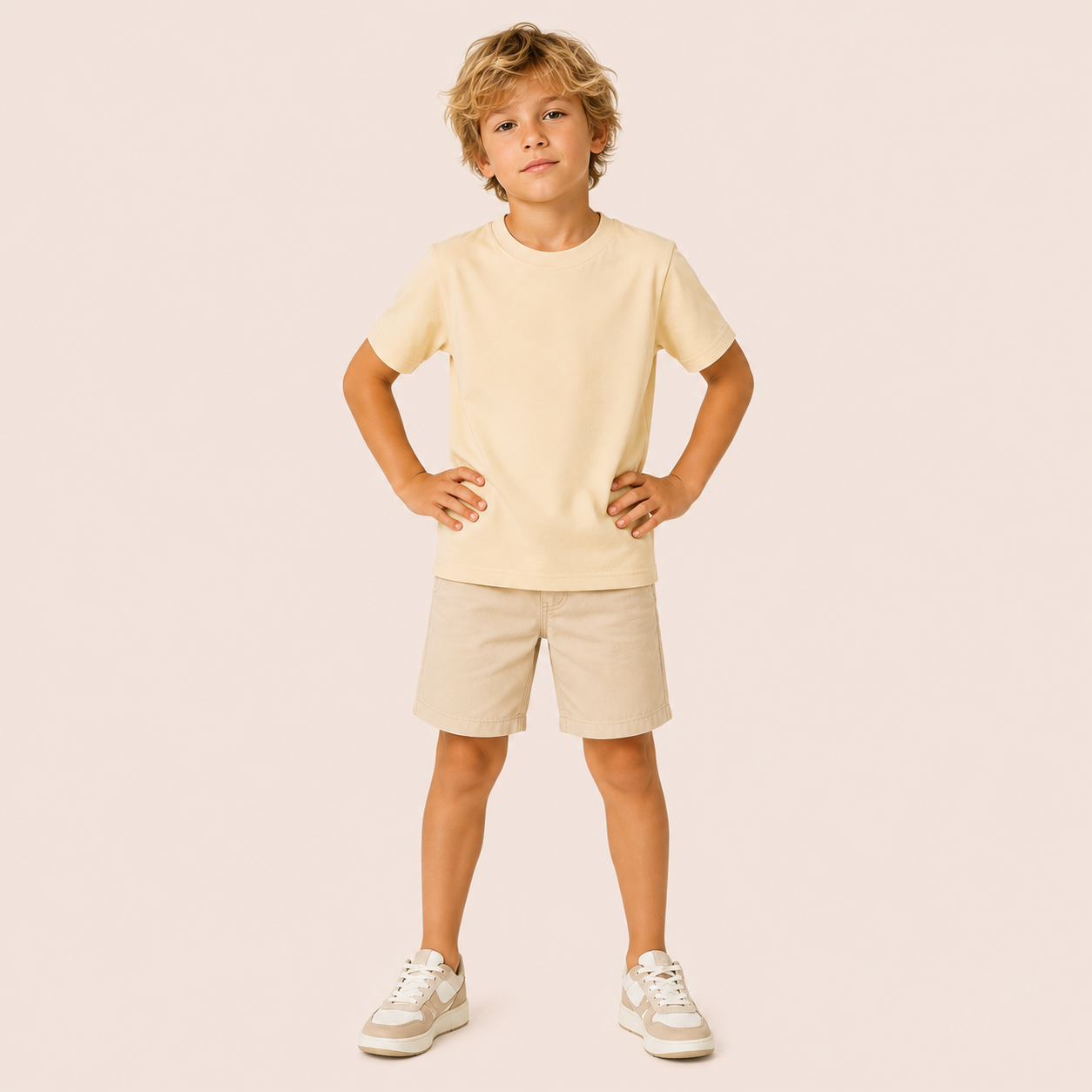 Basic Katoenen T-shirt met Korte Mouwen