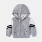 Jongens Colorblock Ritshoodie - Grijs