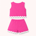 Meisjes zomer set 2-delig – zachte ribbelstof top & short