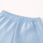 Jongens zomer outfit – 2-delige set met structuur shirt en short