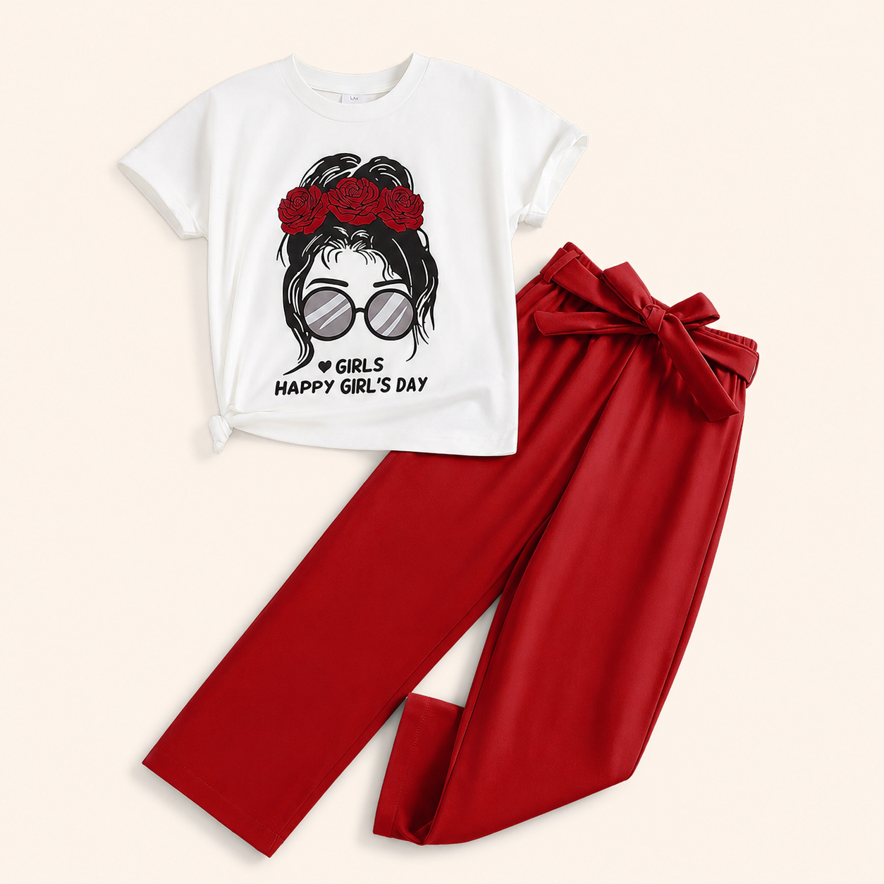 Speels & Comfortabel -2-Delige Meisjes Set met Cartoonprint