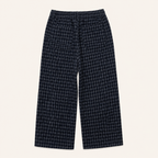 Jongens Geruite Broek met Wijde Pijpen - Marineblauw
