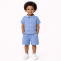 Stijlvol Zomeravontuur - 2-Delige Jongensset met Shirt & Short