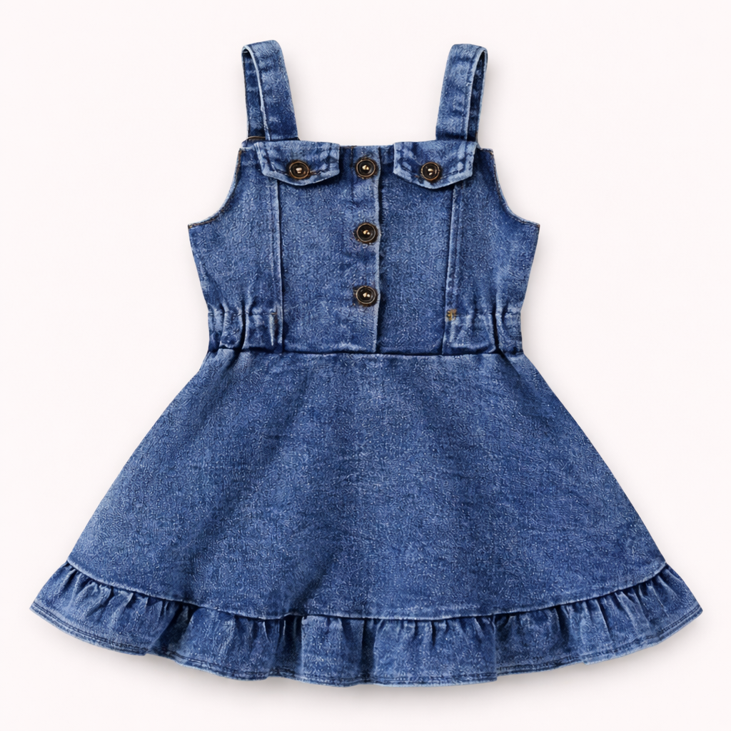 Meisjes denim jurk – zomerse spijker outfit