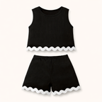 Meisjes zomer set 2-delig – zachte ribbelstof top & short