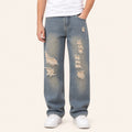 Jongens Gescheurde Jeans met Rechte Pasvorm