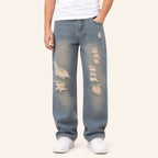 Jongens Gescheurde Jeans met Rechte Pasvorm