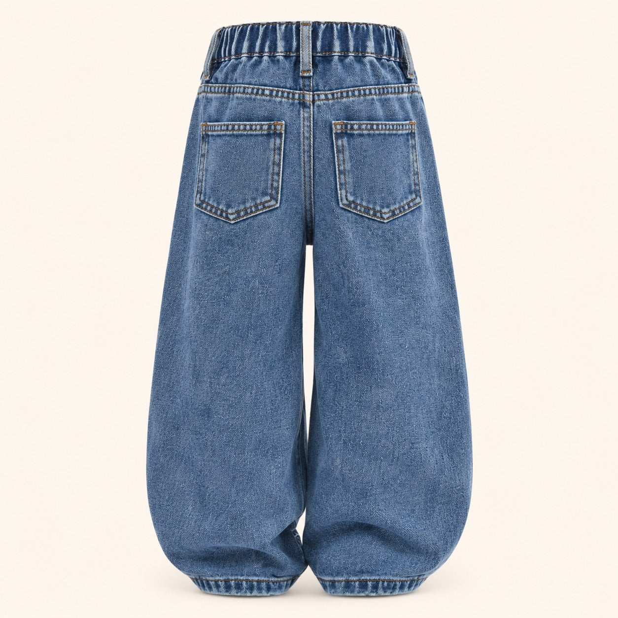 Meisjes Wijde Jeans met Strassteentjes