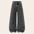 Meisjes Denim Wide Leg Jeans Stonewash | Donkergrijs