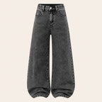 Meisjes Denim Wide Leg Jeans Stonewash | Donkergrijs