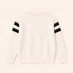 Jongens Kabelgebreide Raglan Trui met Streepdetail