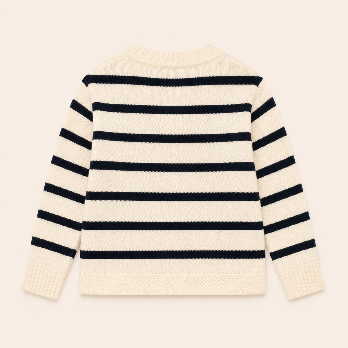 Meisjes Gestreept Vest met Knopen - Marineblauw