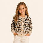 Luipaardprint Vest met Knopen - Bruin