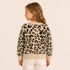 Luipaardprint Vest met Knopen - Bruin