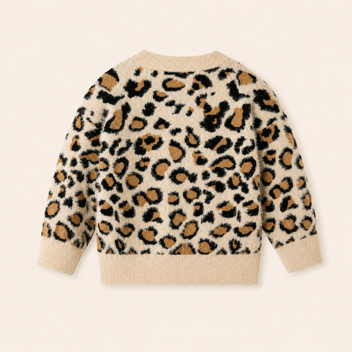 Luipaardprint Vest met Knopen - Bruin