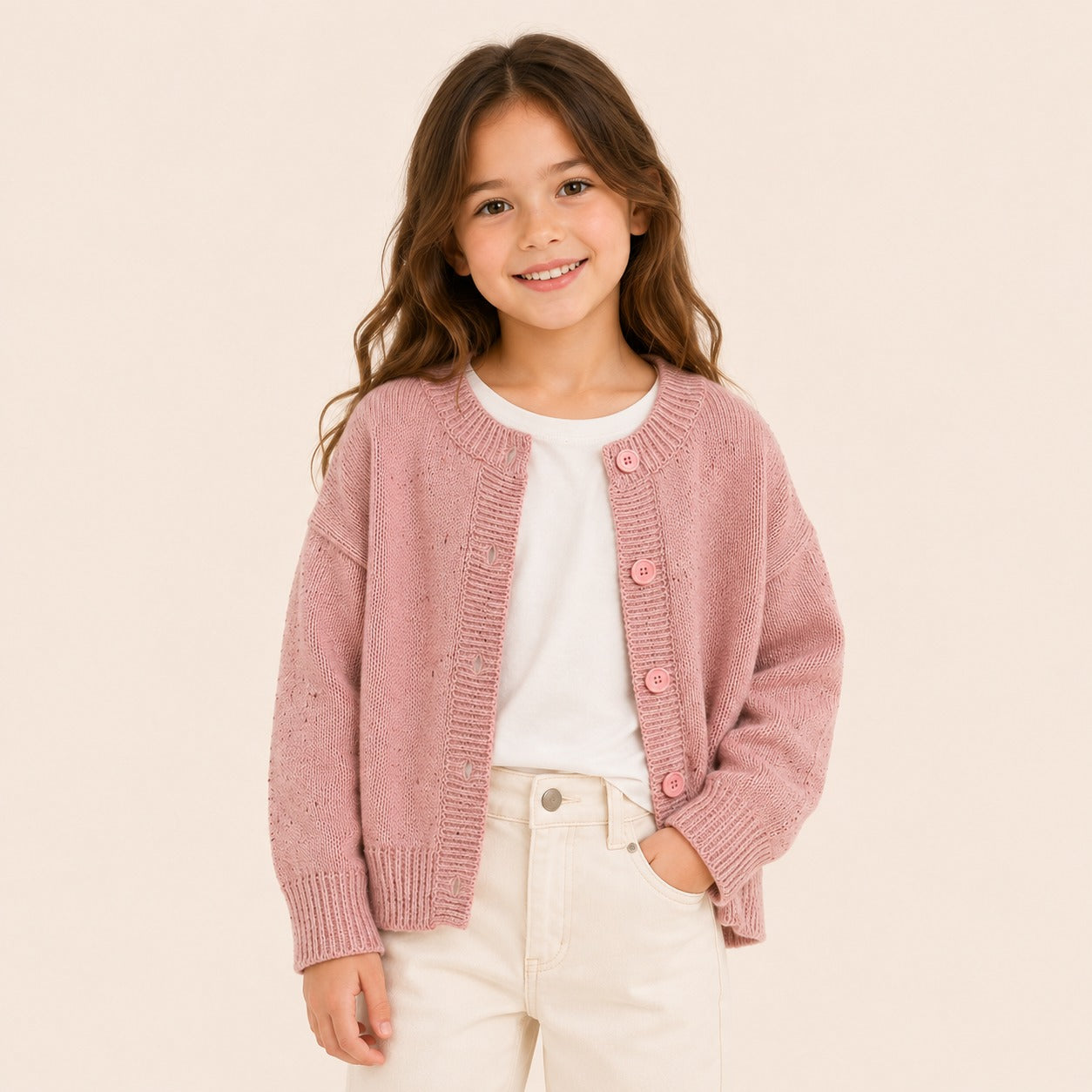 Meisjes Stippenvest met Knopen | 2 kleuren