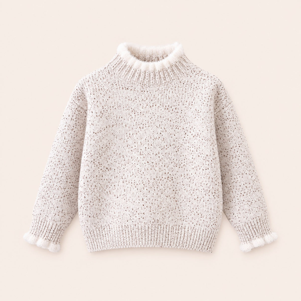 Meisjes gebreide coltrui met halfhoge kraag | 3 kleuren