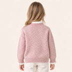 Meisjes gebreide coltrui met halfhoge kraag | 3 kleuren