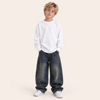 Jongens Wijde Stonewash Jeans
