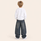 Jongens Wijde Stonewash Jeans