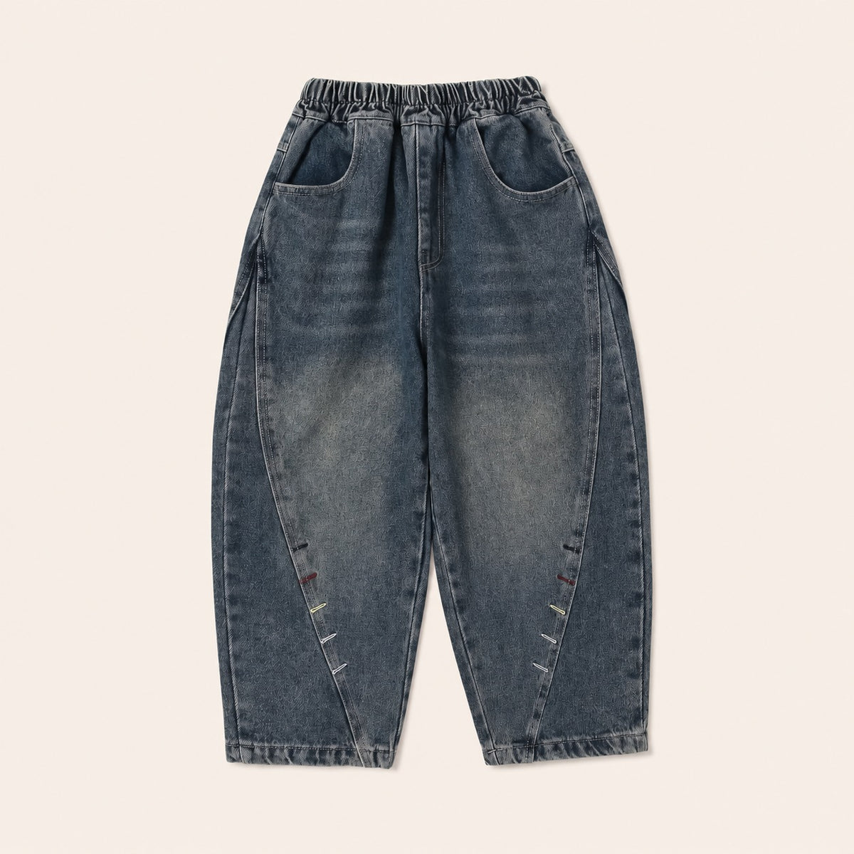 Jongens Wijde Stonewash Jeans