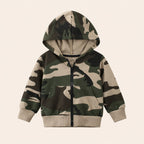 Jongens Camouflage Vest met Capuchon