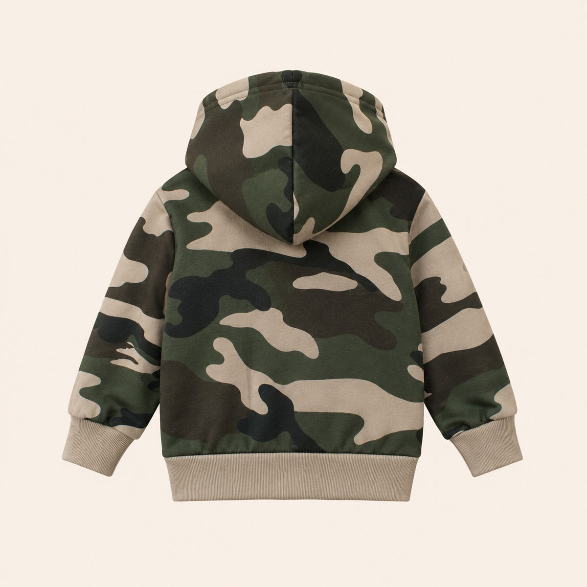Jongens Camouflage Vest met Capuchon