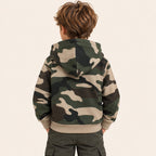 Jongens Camouflage Vest met Capuchon