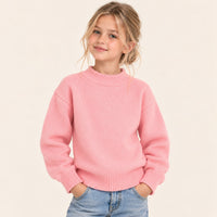 Meisjes Gebreide Trui met Ronde Hals | 5 kleuren