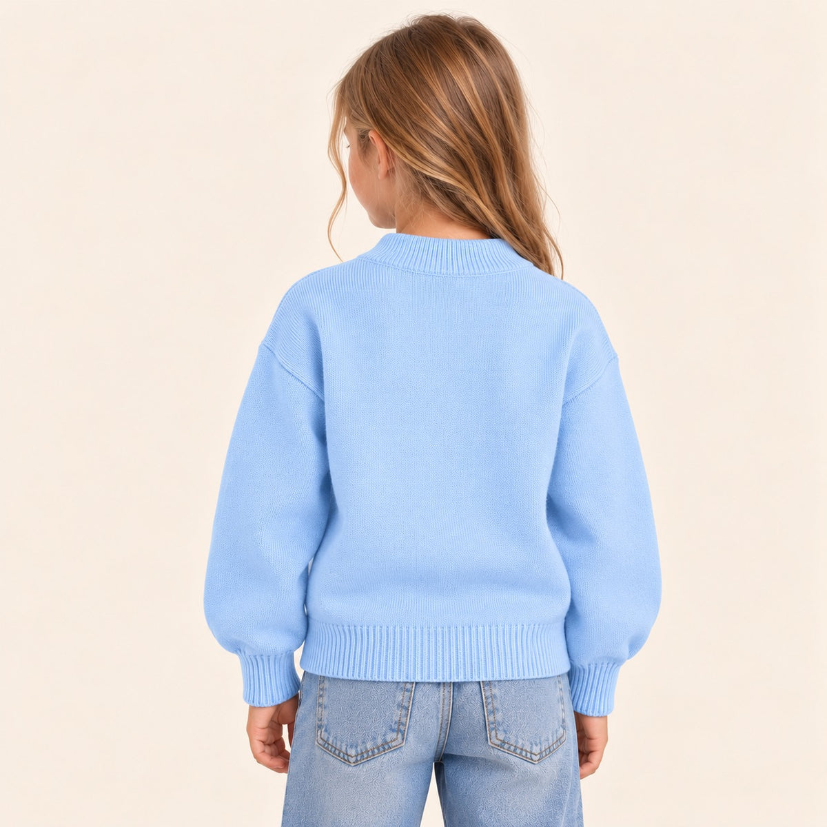 Meisjes Gebreide Trui met Ronde Hals | 5 kleuren