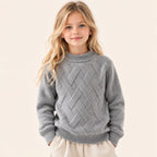 Wollen Trui met Ruitpatroon en Halve Col | 100% Merinowol | 4 kleuren