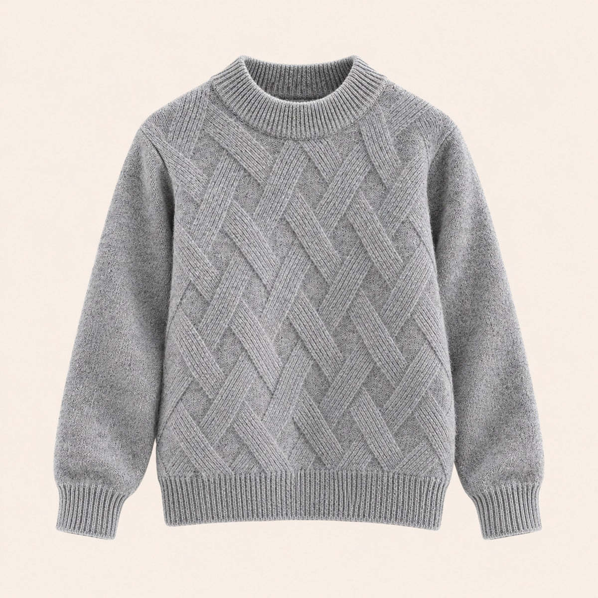 Wollen Trui met Ruitpatroon en Halve Col | 100% Merinowol | 4 kleuren
