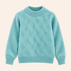 Wollen Trui met Ruitpatroon en Halve Col | 100% Merinowol | 4 kleuren
